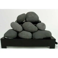 20" Dark Grey ALTERNA Vent Free FireStones W Manual Black Chasis | NG