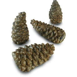 Real Fyre Ceramic Wilderness Pine Cones, 4 Pc
