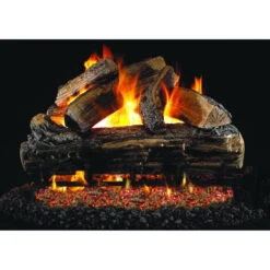 Real Fyre 18" Split Oak Vented Log Set, Stainless G45 Burner