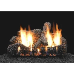 Empire 16" Charred Oak Log Set VF Slope Glaze Burner Millivolt