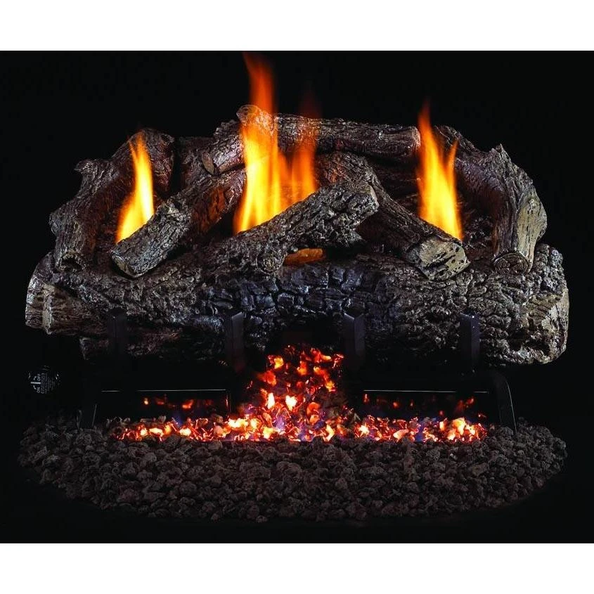 Real Fyre 18" Charred Frontier Oak Log Set W G10, Variable Remote 3 Real Fyre 18" Charred Frontier Oak Log Set W G10, Variable Remote
