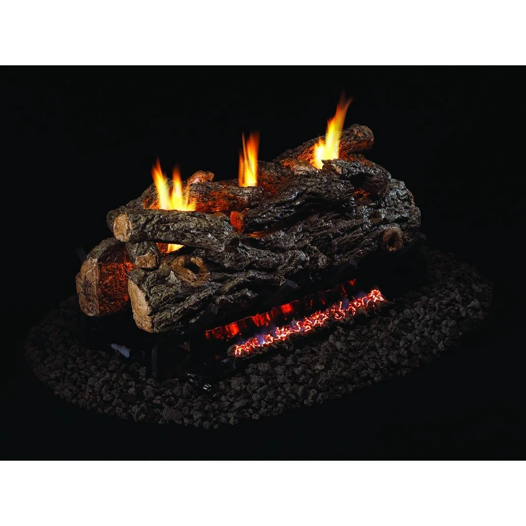 Real Fyre 24" Golden Oak Designer Log Set, See-Thru, Remote 3 Real Fyre 24" Golden Oak Designer Log Set, See-Thru, Remote