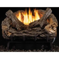 Real Fyre 20" Valley Oak Vent-Free Logs, Low BTU Burner, Remote