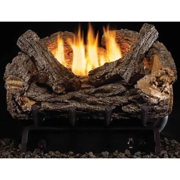Real Fyre 16" Valley Oak Vent-Free Log Set, Low BTU, Remote 3 Real Fyre 16" Valley Oak Vent-Free Log Set, Low BTU, Remote