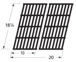 18 1/8 X 20, Outdoor Gourmet Cast Iron Cooking Grates - 65992