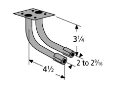 Broil King Black Anodized Steel L-shaped Twin Venturi -BBQ Haven Shop 78802 06523.1477004258.1500.1500