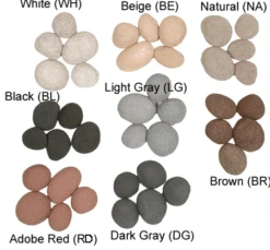 FireStones | 6 Medium Stones| Natural Color | .50 Sq.ft.