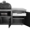 Challenger 54" Ceramic Grill Cart For Primo XL - Silver Vein Top/Black -BBQ Haven Shop Challenger Cart for Primo Grills open 66530.1617976086.1500.1500