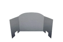 Real Fyre 30" 3-Fold Satin Stainless Traditional Fireback