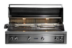 Lynx 54” Built-in Grill With 1 Trident Infrared Burner And 3 Ceramic Burners, Rotisserie - L54TR -BBQ Haven Shop Lynx L54TR Hood Open 62542.1644355376.1500.1500