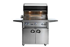 Lynx 36" Smart Freestanding Grill - SMART36F -BBQ Haven Shop Lynx SMART36F Hood Open 49711.1587132517.1500.1500