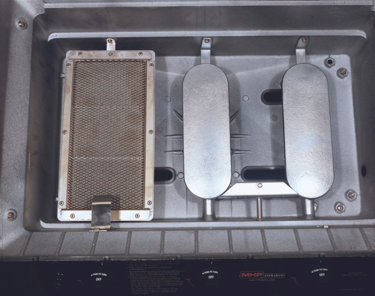 MHP Hybrid Propane Grill W/ SearMagic Grids On Black Cart 4 MHP Hybrid Propane Grill W/ SearMagic Grids On Black Cart - Image 2