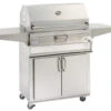 Firemagic 30" Charcoal Grill W Smoker Oven/Hood On Cart -BBQ Haven Shop charcoal cart 29186.1477024125.1500.1500