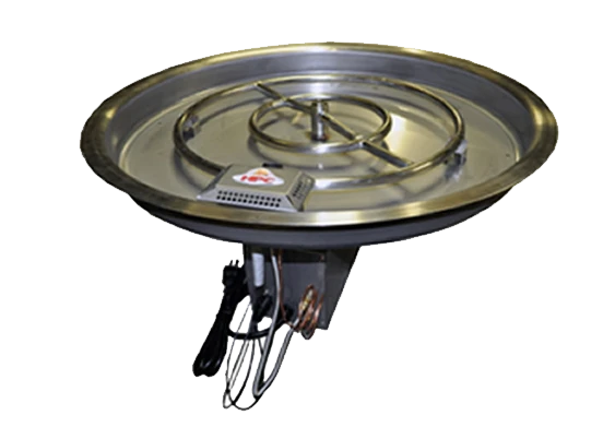 31-in Drop In Stainless Steel Fire Pit Insert Kit | NG 3 31-in Drop In Stainless Steel Fire Pit Insert Kit | NG