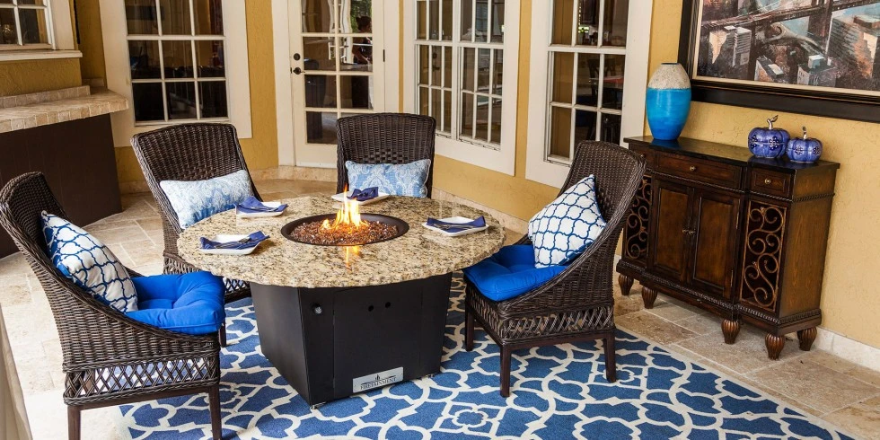Firetainment Naples 54" Round Firepit Grilling Table 3 Firetainment Naples 54" Round Firepit Grilling Table