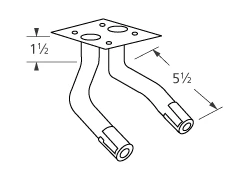 5 1/2" X 1 1/2", Great Outdoors Twin Venturi Tube - 75062 3 5 1/2" X 1 1/2", Great Outdoors Twin Venturi Tube - 75062