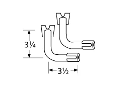 Charbroil Replacement L-shaped Venturi Pair 3 Charbroil Replacement L-shaped Venturi Pair