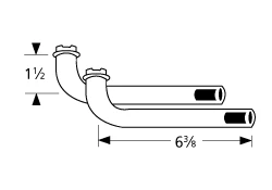 L-shaped Venturi Pair Charbroil 4 L-shaped Venturi Pair Charbroil - Image 2