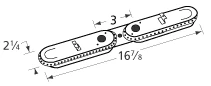 16 7/8 X 2 1/4, Burner, Charbroil, Kenmore, Kmart, More - 11612 4 16 7/8 X 2 1/4, Burner, Charbroil, Kenmore, Kmart, More - 11612 - Image 2
