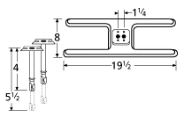 Charbroil, Patio Kitchen Replacement Burner Venturi Kit - 10602-70201